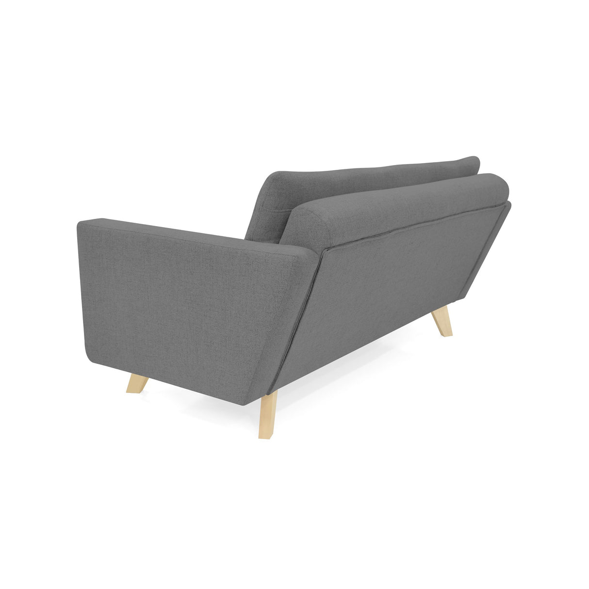 Sofá Manila Gris Dicosta y Matiz Natural 153x80cm de Dos Puestos sin Apoya Brazos