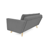 Sofá Manila Gris Dicosta y Matiz Natural 153x80cm de Dos Puestos sin Apoya Brazos