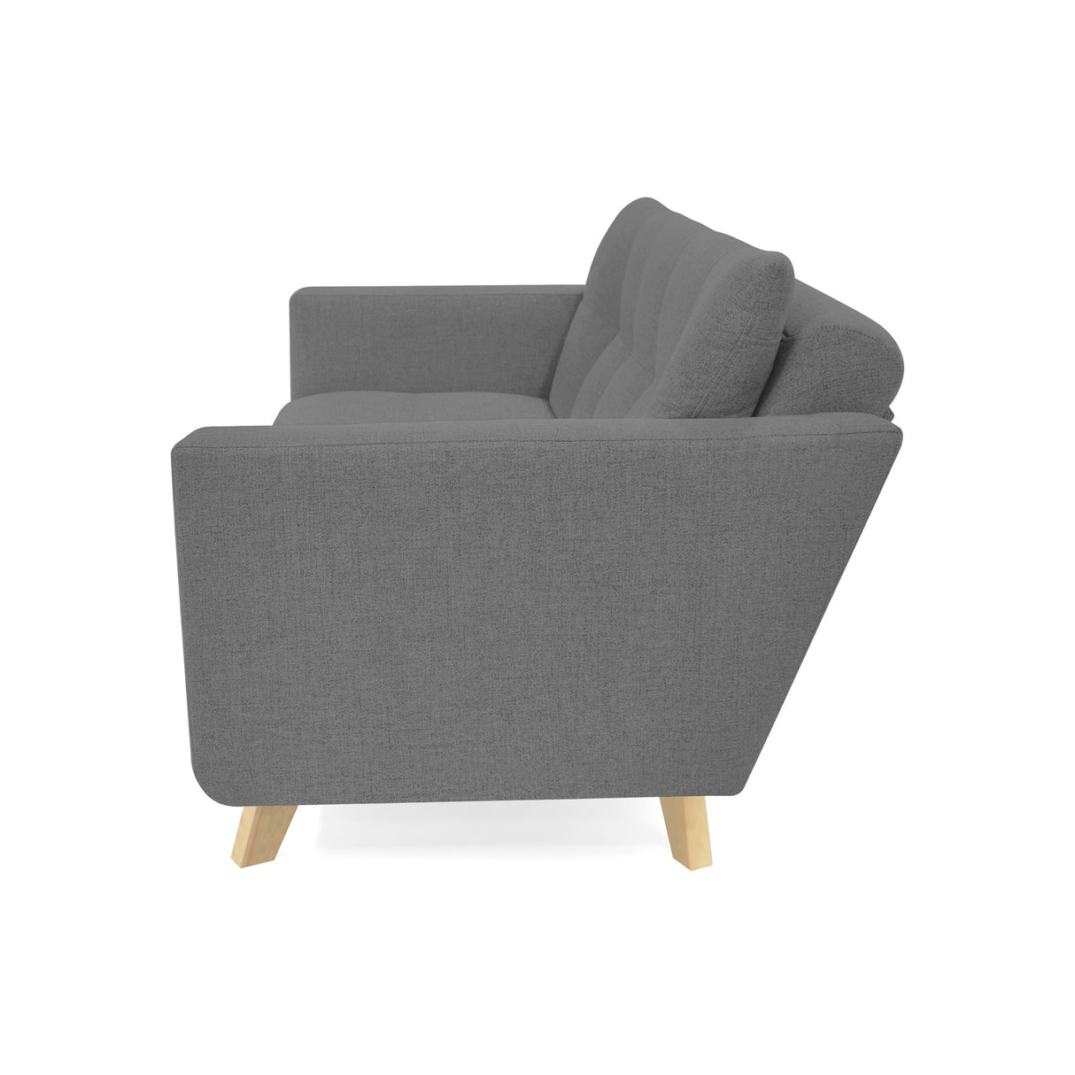 Sofá Manila Gris Dicosta y Matiz Natural 153x80cm de Dos Puestos sin Apoya Brazos