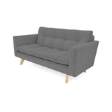 Sofá Manila Gris Dicosta y Matiz Natural 153x80cm de Dos Puestos sin Apoya Brazos
