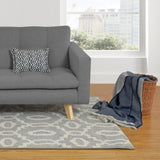 Sofá Manila Gris Dicosta y Matiz Natural 153x80cm de Dos Puestos sin Apoya Brazos