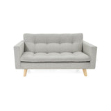 Sofá Manila Taupe Dicosta y Matiz Natural 153x80cm de Dos Puestos sin Apoya Brazos