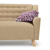 Sofá Marruecos Beige Dicosta y Matiz Natural 140x92cm de Dos Puestos con Apoya Brazos