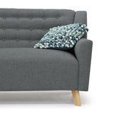 Sofá Marruecos Gris Dicosta y Matiz Natural 140x92cm de Dos Puestos con Apoya Brazos