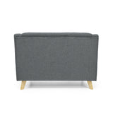Sofá Marruecos Gris Dicosta y Matiz Natural 140x92cm de Dos Puestos con Apoya Brazos