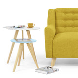 Sofá Marruecos Mostaza Dicosta y Matiz Natural 140x92cm de Dos Puestos con Apoya Brazos