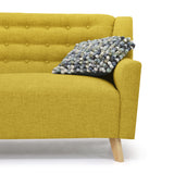 Sofá Marruecos Mostaza Dicosta y Matiz Natural 140x92cm de Dos Puestos con Apoya Brazos