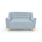 Sofá Marruecos Plata Eureka y Matiz Natural 140x92cm de Dos Puestos con Apoya Brazos