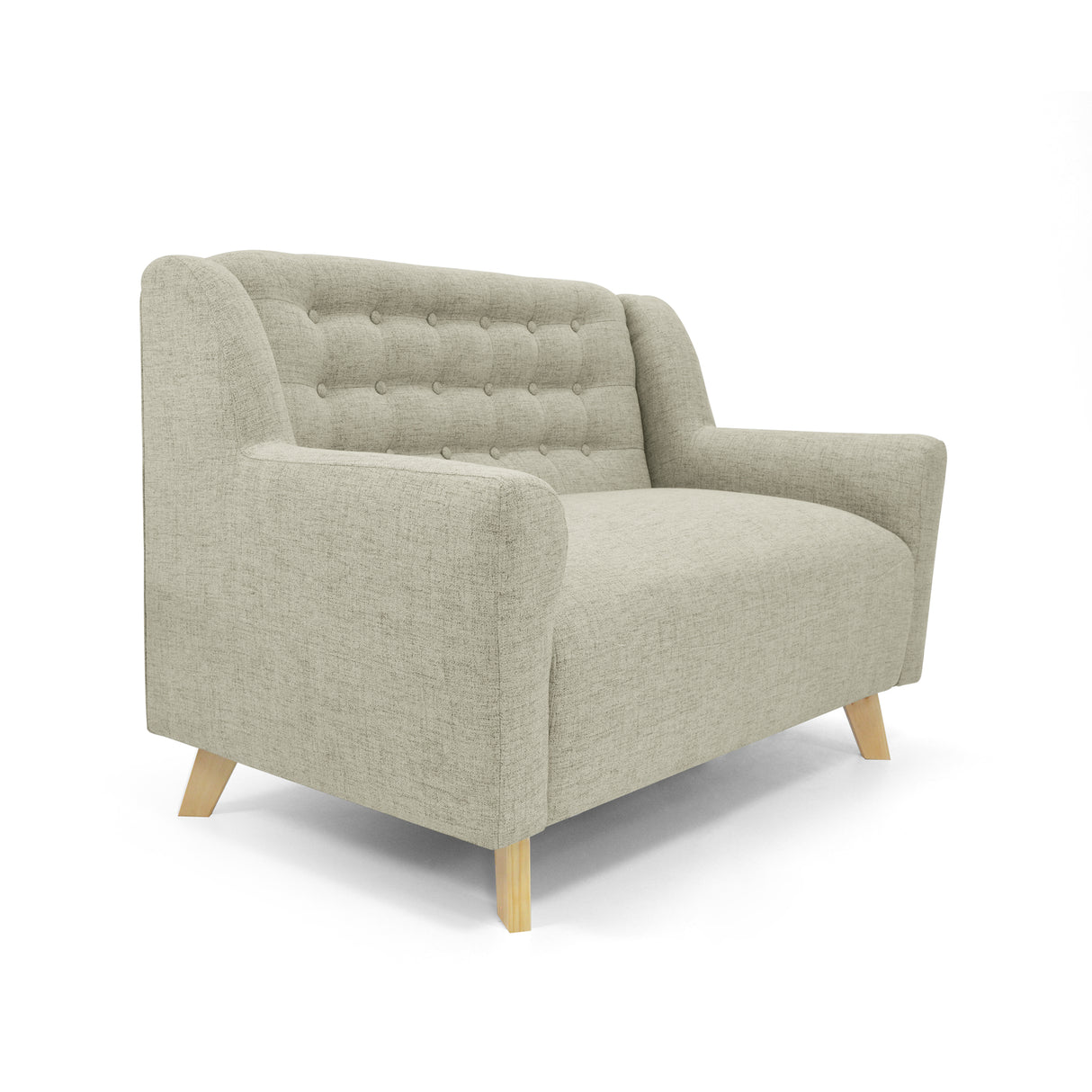 Sofá Marruecos Trigo Dicosta y Matiz Natural 140x92cm de Dos Puestos con Apoya Brazos