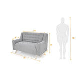 Sofá Marruecos Trigo Dicosta y Matiz Natural 140x92cm de Dos Puestos con Apoya Brazos