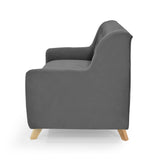 Sofá Marruecos Gris Dorsey y Matiz Natural 140x92cm de Dos Puestos con Apoya Brazos