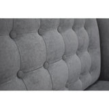 Sofá Marruecos Plata Dorsey y Matiz Natural 140x92cm de Dos Puestos con Apoya Brazos
