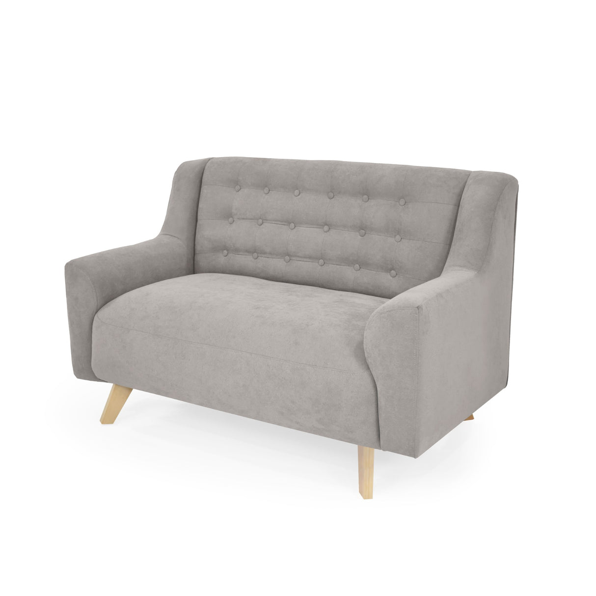 Sofá Marruecos Taupe Dorsey y Matiz Natural 140x92cm de Dos Puestos con Apoya Brazos