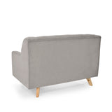 Sofá Marruecos Taupe Dorsey y Matiz Natural 140x92cm de Dos Puestos con Apoya Brazos