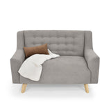 Sofá Marruecos Taupe Dorsey y Matiz Natural 140x92cm de Dos Puestos con Apoya Brazos