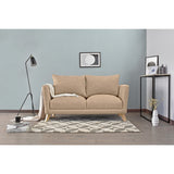 Sofá Montecarlo Beige Dicosta y Matiz Natural 170x90cm de Tres Puestos con Apoya Brazos