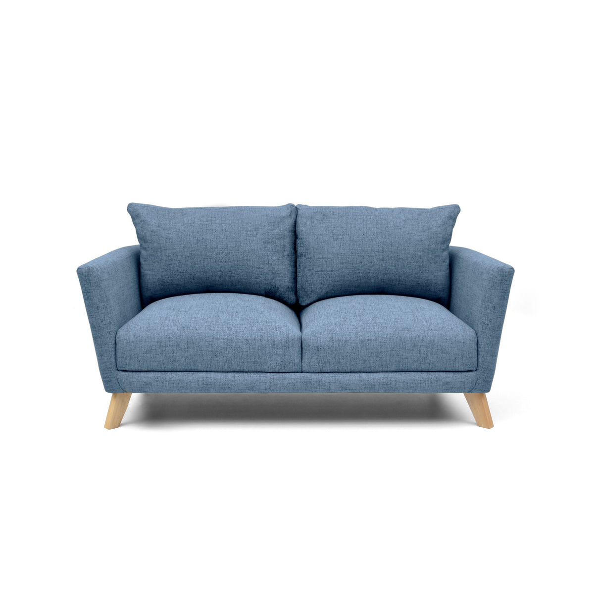 Sofá Montecarlo Índigo Dicosta y Matiz Natural 170x90cm de Tres Puestos con Apoya Brazos