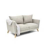 Sofá Montecarlo Taupe Dicosta y Matiz Natural 170x90cm de Tres Puestos con Apoya Brazos