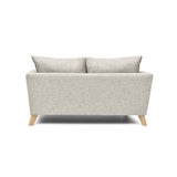 Sofá Montecarlo Taupe Dicosta y Matiz Natural 170x90cm de Tres Puestos con Apoya Brazos
