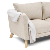 Sofá Montecarlo Trigo Dicosta y Matiz Natural 170x90cm de Tres Puestos con Apoya Brazos