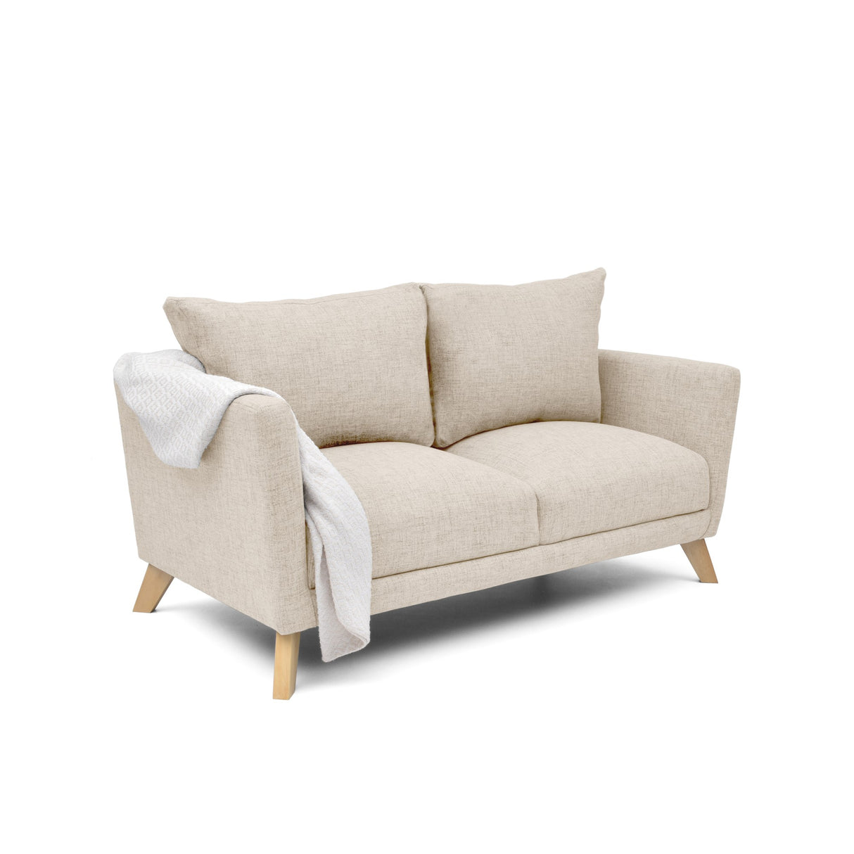Sofá Montecarlo Trigo Dicosta y Matiz Natural 170x90cm de Tres Puestos con Apoya Brazos