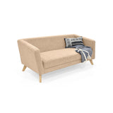 Sofá Montreal Beige Dicosta y Matiz Natural 170x68cm de Tres Puestos sin Apoya Brazos