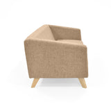 Sofá Montreal Beige Dicosta y Matiz Natural 170x68cm de Tres Puestos sin Apoya Brazos