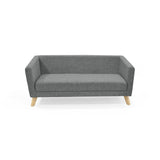 Sofá Montreal Gris Dicosta y Matiz Natural 170x68cm de Tres Puestos sin Apoya Brazos