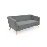 Sofá Montreal Gris Dicosta y Matiz Natural 170x68cm de Tres Puestos sin Apoya Brazos