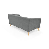 Sofá Montreal Gris Dicosta y Matiz Natural 170x68cm de Tres Puestos sin Apoya Brazos