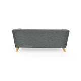 Sofá Montreal Gris Dicosta y Matiz Natural 170x68cm de Tres Puestos sin Apoya Brazos