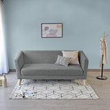 Sofá Montreal Gris Dicosta y Matiz Natural 170x68cm de Tres Puestos sin Apoya Brazos