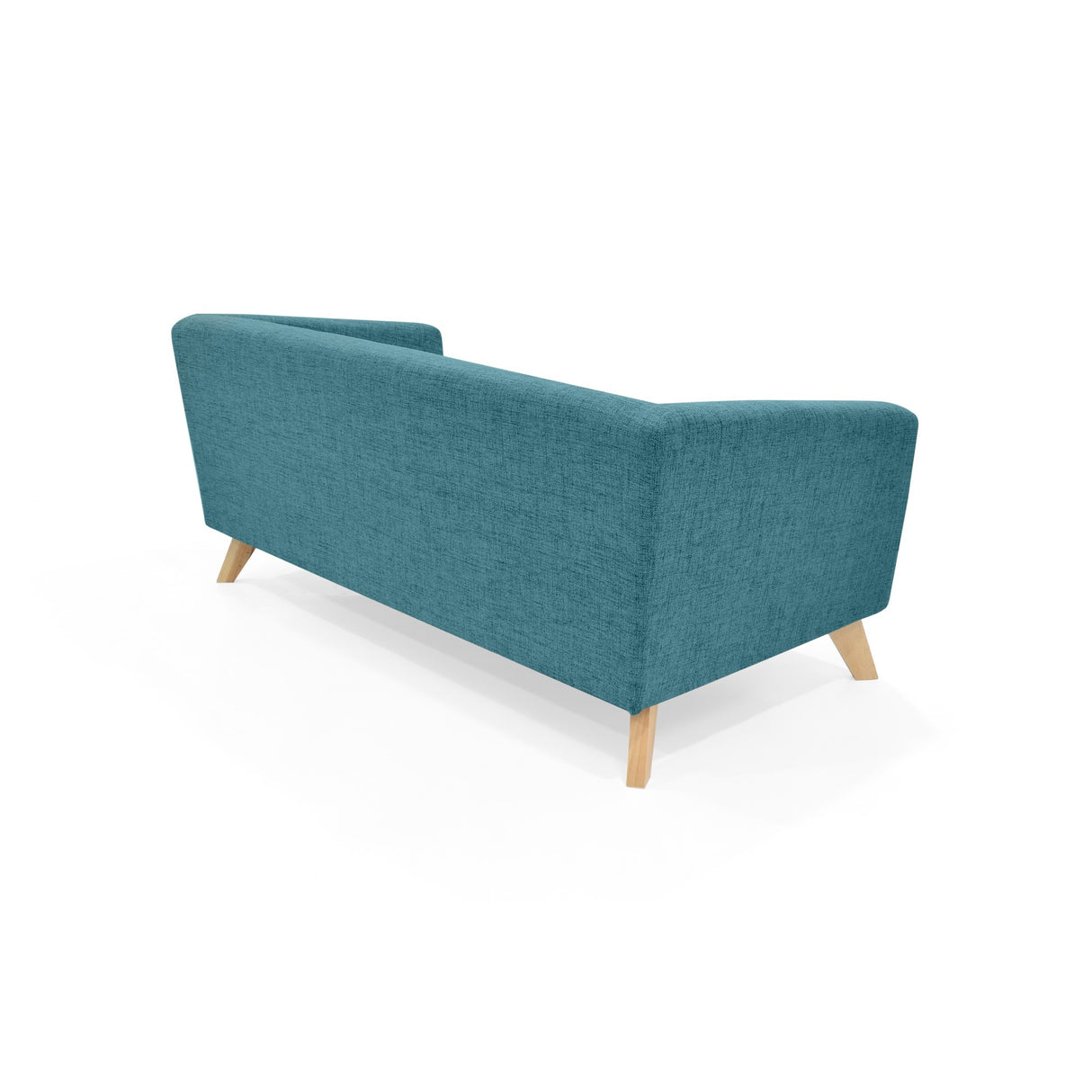 Sofá Montreal Petróleo Eureka y Matiz Natural 170x68cm de Tres Puestos sin Apoya Brazos