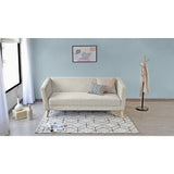 Sofá Montreal Taupe Dicosta y Matiz Natural 170x68cm de Tres Puestos sin Apoya Brazos