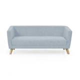 Sofá Montreal Plata Eureka y Matiz Natural 170x68cm de Tres Puestos sin Apoya Brazos
