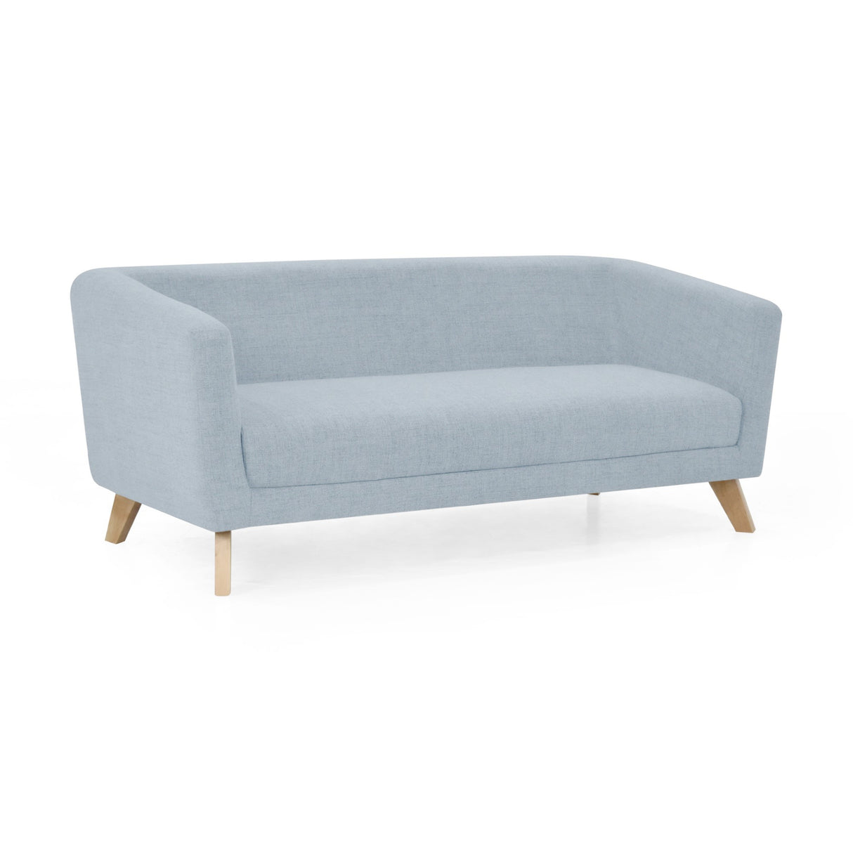 Sofá Montreal Plata Eureka y Matiz Natural 170x68cm de Tres Puestos sin Apoya Brazos