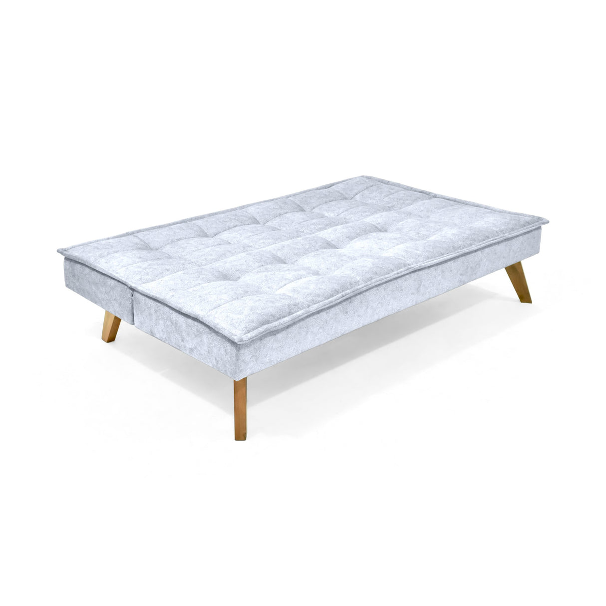 Sofá Cama Morrison Plata Sky y Matiz Caoba 174x80cm de Tres Puestos Reclinable sin Apoya Brazos