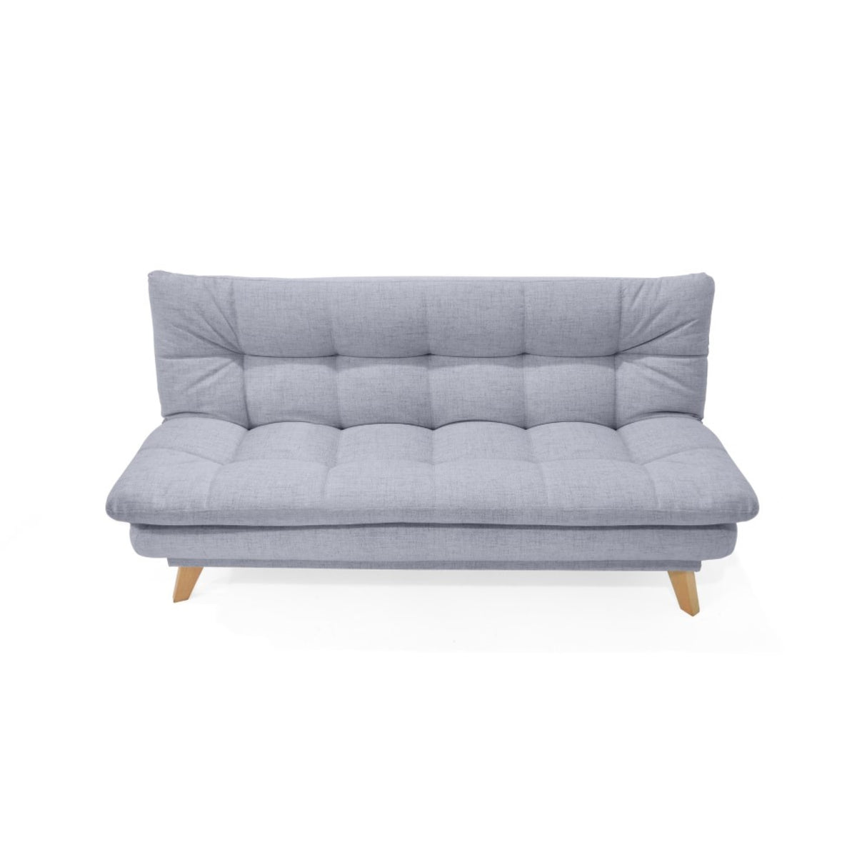 Sofá Cama Munich Acero Dicosta y Matiz Natural 180x85cm de Tres Puestos Reclinable sin Apoya Brazos