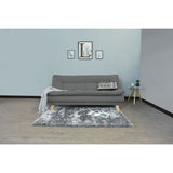 Sofá Cama Munich Gris Dicosta y Matiz Natural 180x85cm de Tres Puestos Reclinable sin Apoya Brazos