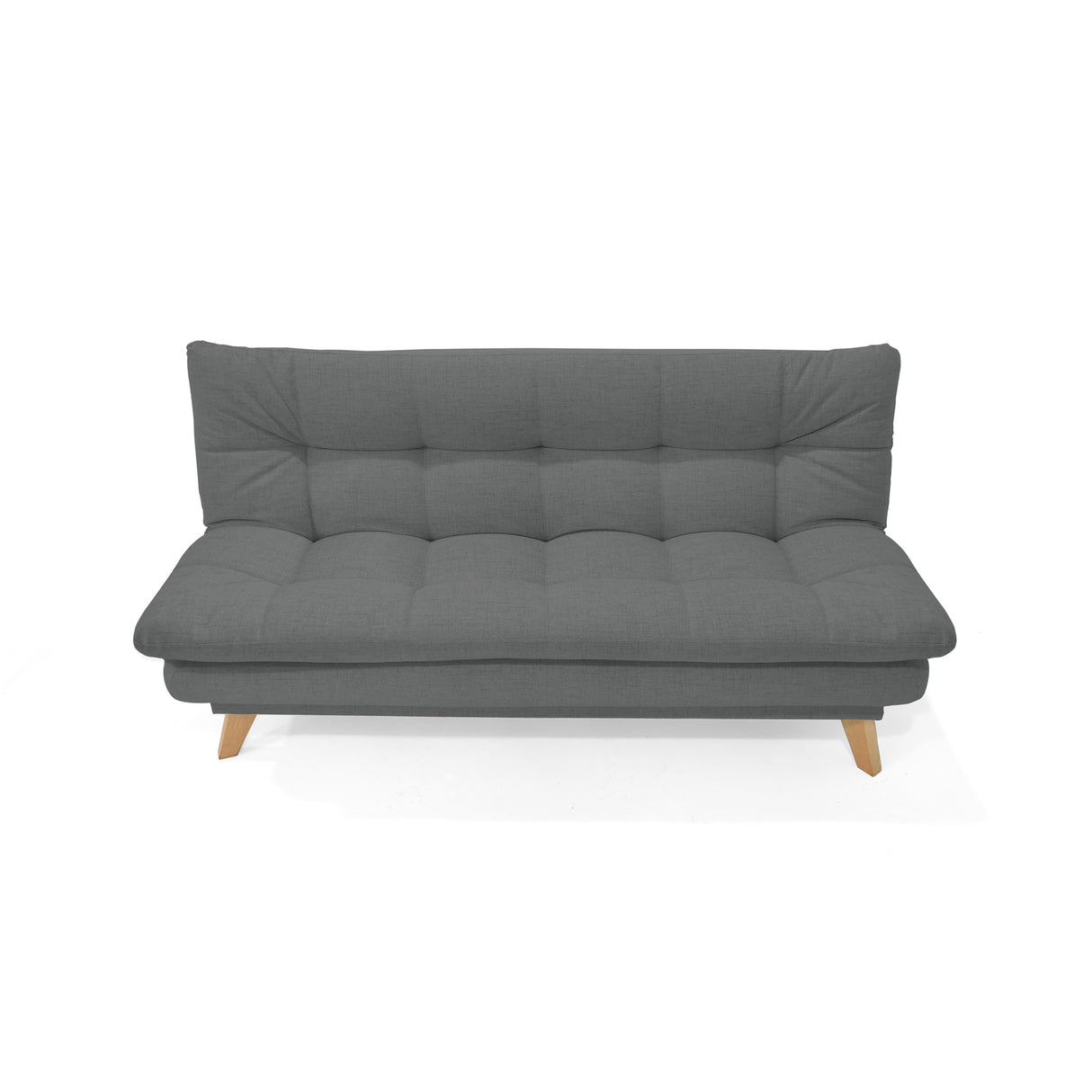 Sofá Cama Munich Gris Dicosta y Matiz Natural 180x85cm de Tres Puestos Reclinable sin Apoya Brazos