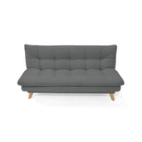 Sofá Cama Munich Gris Dicosta y Matiz Natural 180x85cm de Tres Puestos Reclinable sin Apoya Brazos