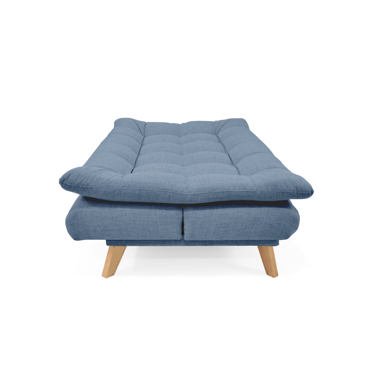 Sofá Cama Munich Índigo Dicosta y Matiz Natural 180x85cm de Tres Puestos Reclinable sin Apoya Brazos
