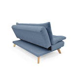 Sofá Cama Munich Índigo Dicosta y Matiz Natural 180x85cm de Tres Puestos Reclinable sin Apoya Brazos