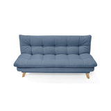 Sofá Cama Munich Índigo Dicosta y Matiz Natural 180x85cm de Tres Puestos Reclinable sin Apoya Brazos