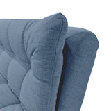Sofá Cama Munich Índigo Dicosta y Matiz Natural 180x85cm de Tres Puestos Reclinable sin Apoya Brazos