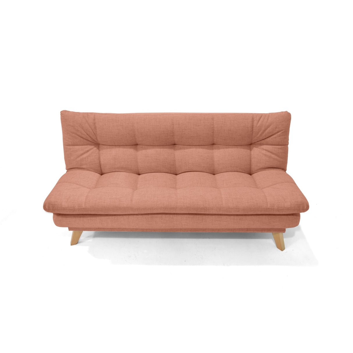 Sofá Cama Munich Salmón Dicosta y Matiz Natural 180x85cm de Tres Puestos Reclinable sin Apoya Brazos