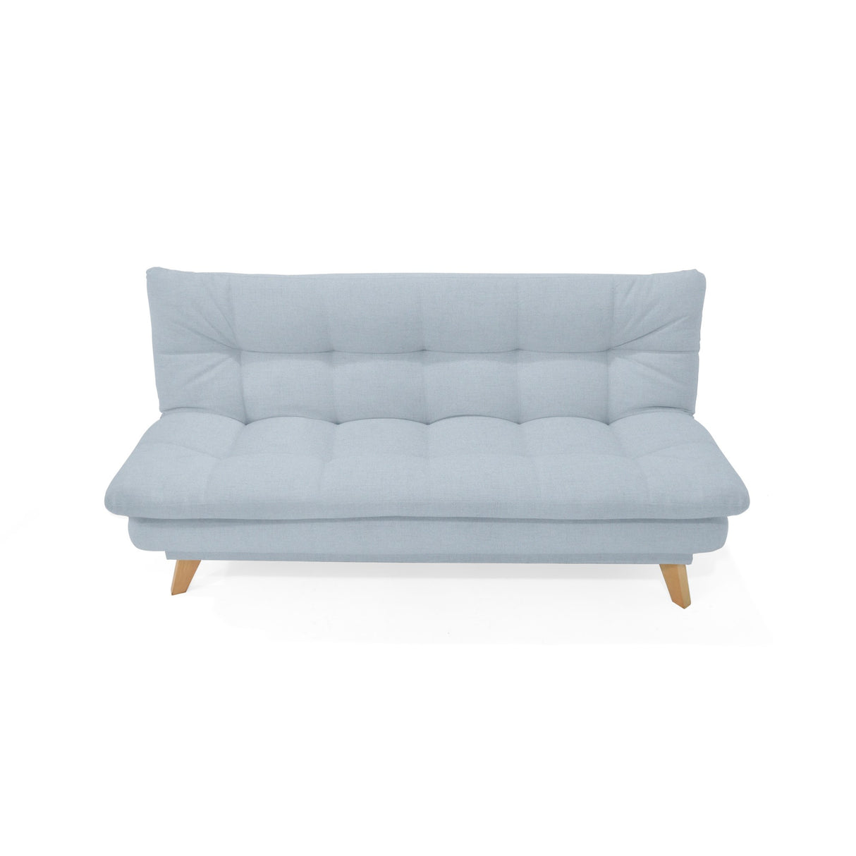 Sofá Cama Munich Plata Eureka y Matiz Natural 180x85cm de Tres Puestos Reclinable sin Apoya Brazos