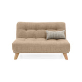 Sofá Navara Beige Dicosta y Matiz Natural 121x82cm de Dos Puestos sin Apoya Brazos