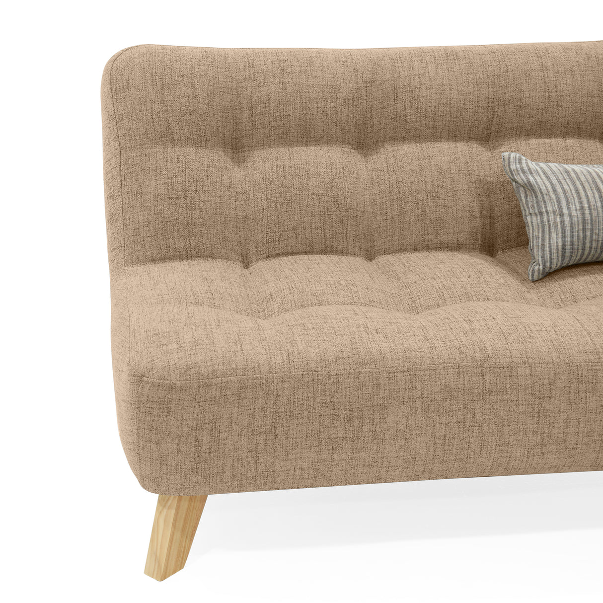 Sofá Navara Beige Dicosta y Matiz Natural 121x82cm de Dos Puestos sin Apoya Brazos