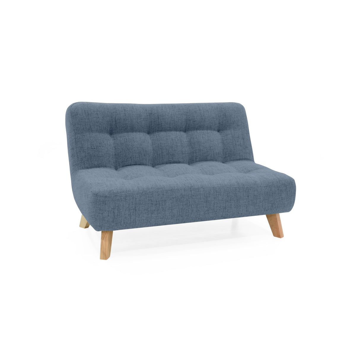 Sofá Navara Índigo Dicosta y Matiz Natural 121x82cm de Dos Puestos sin Apoya Brazos